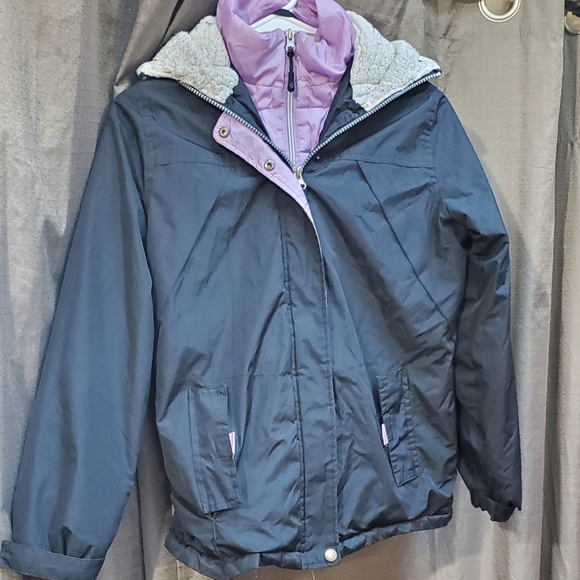 Big Chill Black and Lavender Kids Jacket - Picture 3 of 9